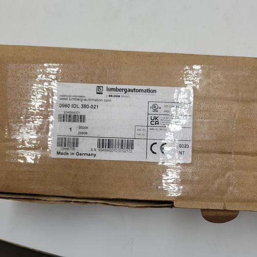 Lumberg Automation 0960 IOL 380-021 *NEW & SEALED IN BOX*