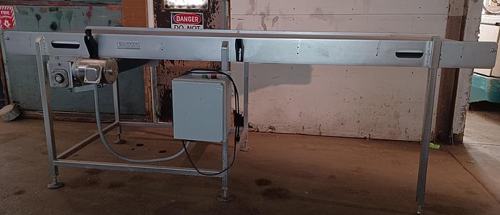 Used 10' long 36 1/2" wide 43" tall  conveyor all stainless frame and washdown motor