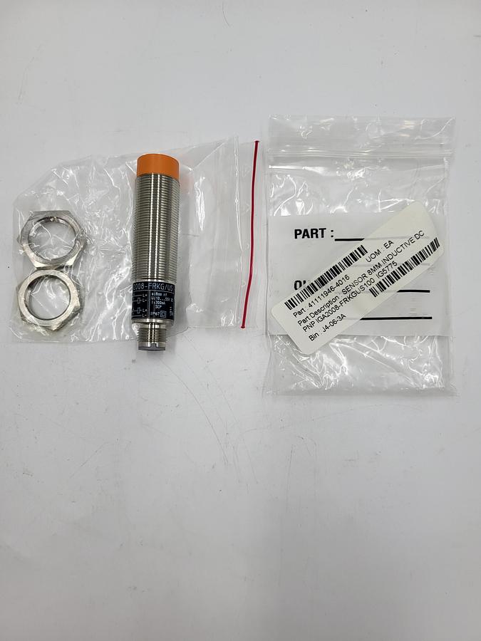 Used IFM Inductive sensor 41111946-4016 / IGA2008-FRKGUS100 IG5775 *NEW*