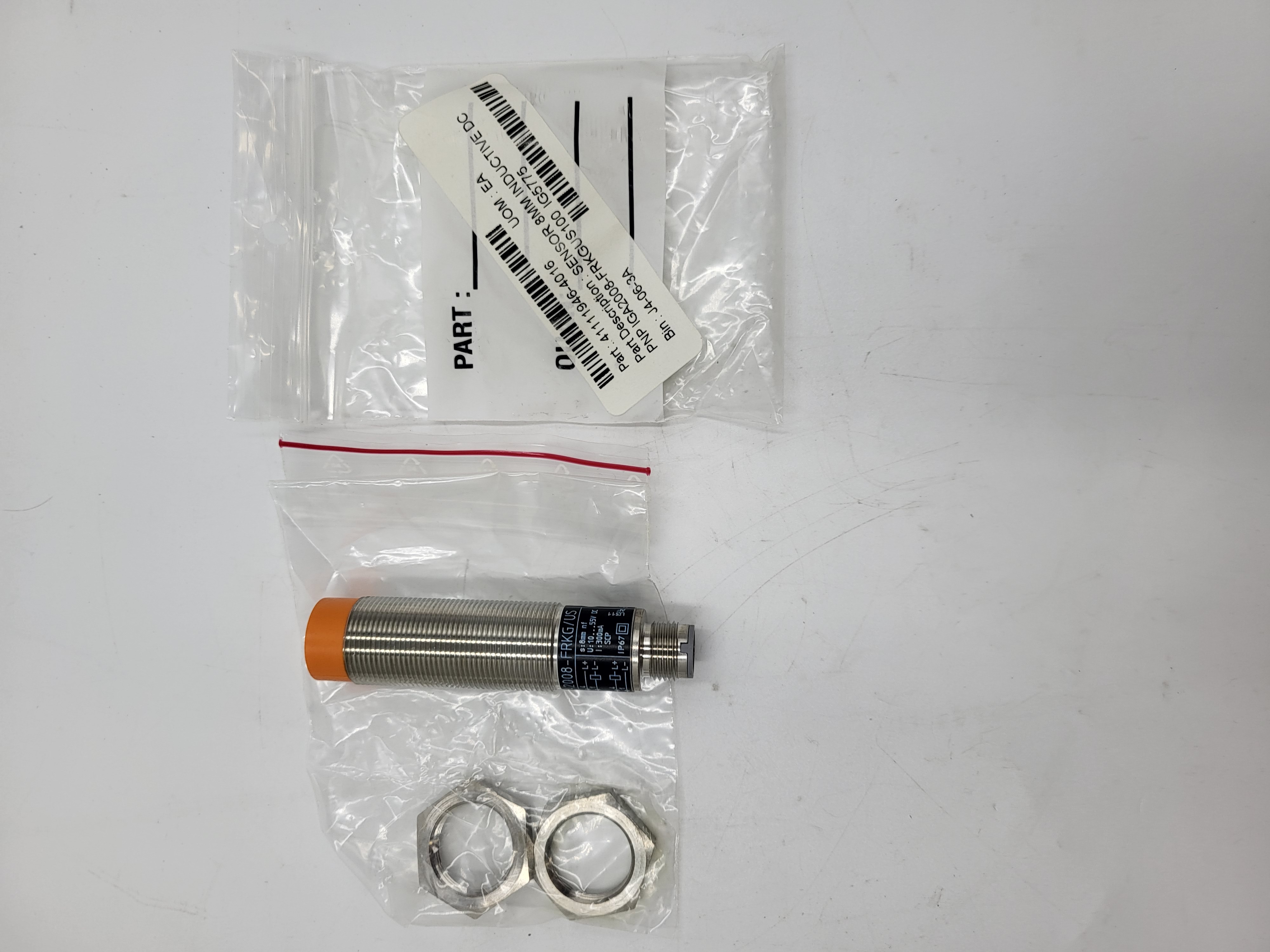 Used IFM Inductive sensor 41111946-4016 / IGA2008-FRKGUS100 IG5775 *NEW*