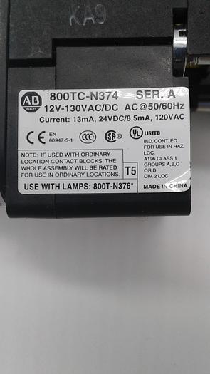 Used Allen-Bradley 800TC-N374 Serv.A