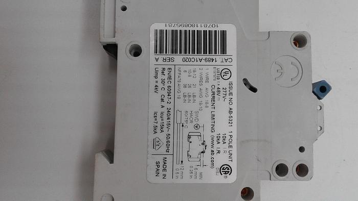 Used Allen-Bradley 1489-A 1489-A1C020