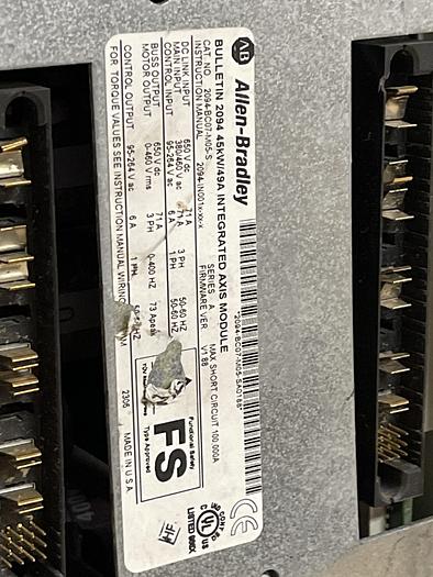 Used Allen-Bradley 2094-BC07-M05-S Ser A For Parts 