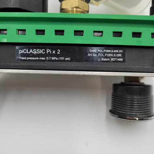 Used PIAB Vacuum pump with silencer PCL.P2BN.S.08E.SV And Vacuum filter 1/2" NPT PPSF.5-X35 And GAUGE