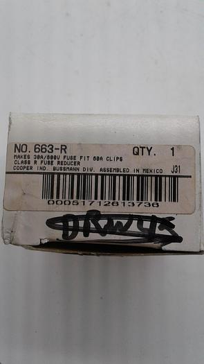 Bussmann Class R Fuse Reducer 63-R