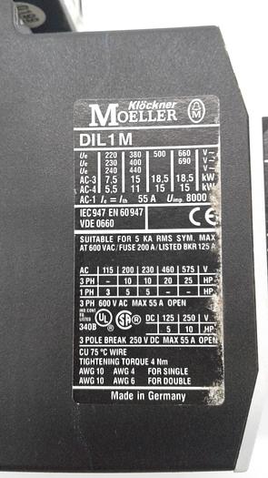 Used Klockner Moeller DIL1M Tightening Torque