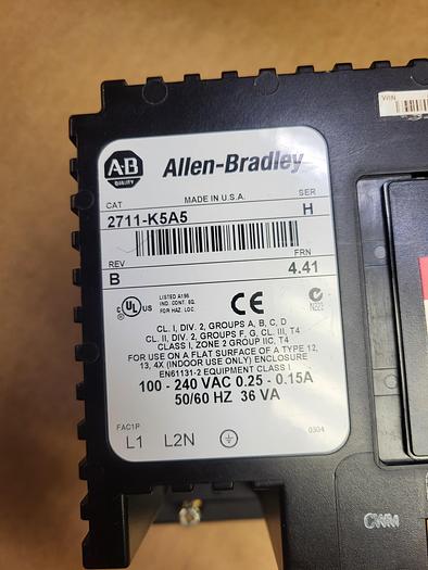 Used Allen-Bradley Panelview 550 2711-K5A5 Ser.H