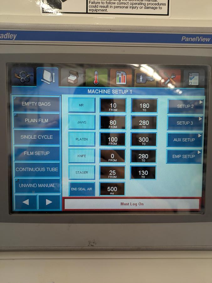 Used Hayssen 12-19HR VFFS bagger