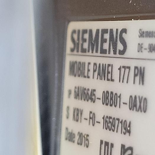 SIEMENS MOBILE PANEL 177 PN 6AV6645-0BB01-0AX0 - SEALED IN BOX
