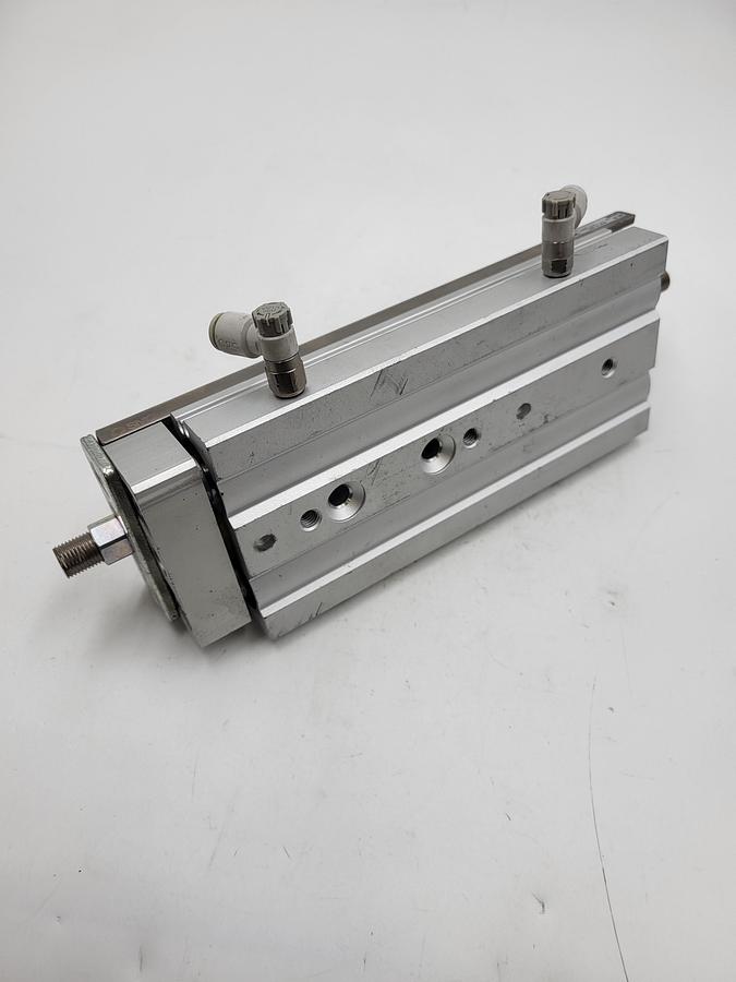 Used SMC MXQ20A-75Z cyl, high precision, guide, MXQ GUIDED CYLINDER