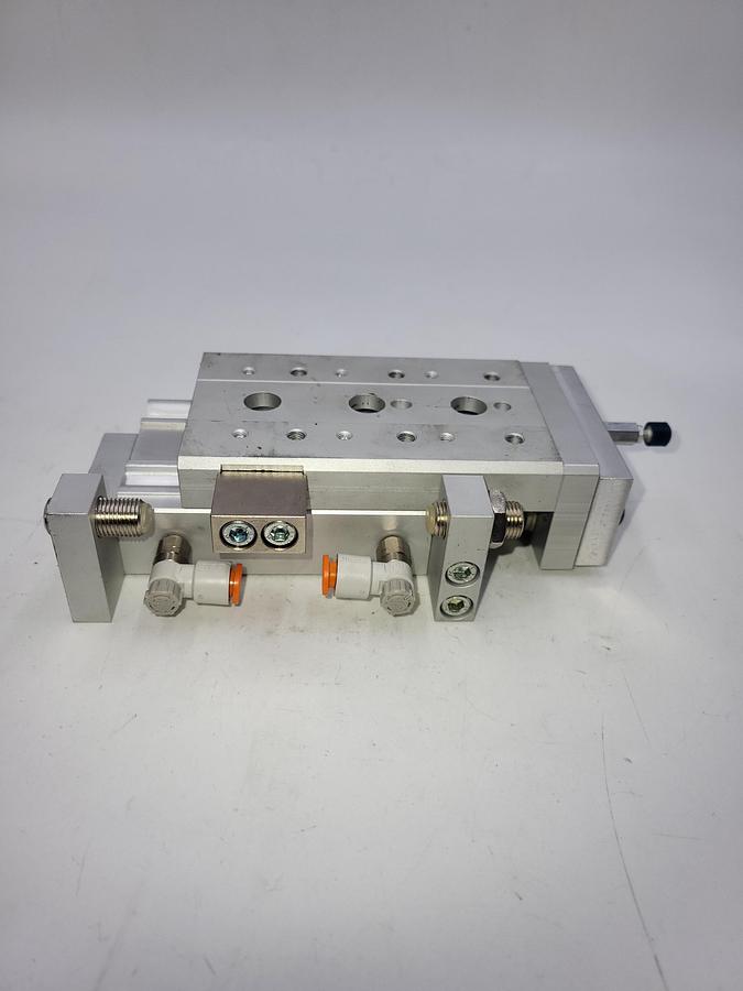 Used SMC Air Slide Table: 50 mm Stroke Lg, 16 mm Bore Dia, MXS16-50