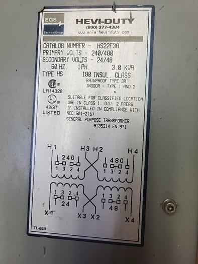 Used Heavy-Duty Transformer HS22F3A