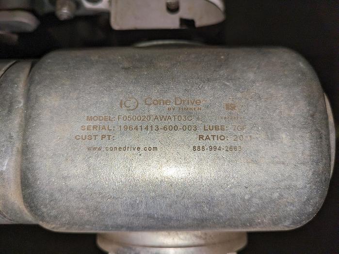 Used conveyor, stainless steel frame, 6" wide 15' long intralox belt adjustable feet flip up rails