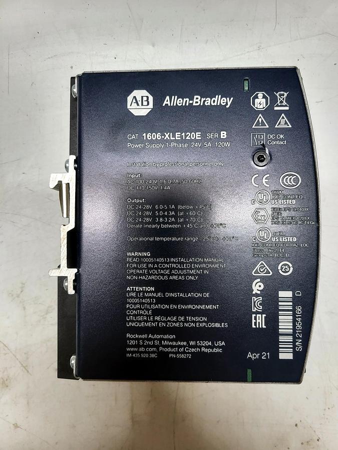 Allen-Bradley 1606-XLE120E nameplate