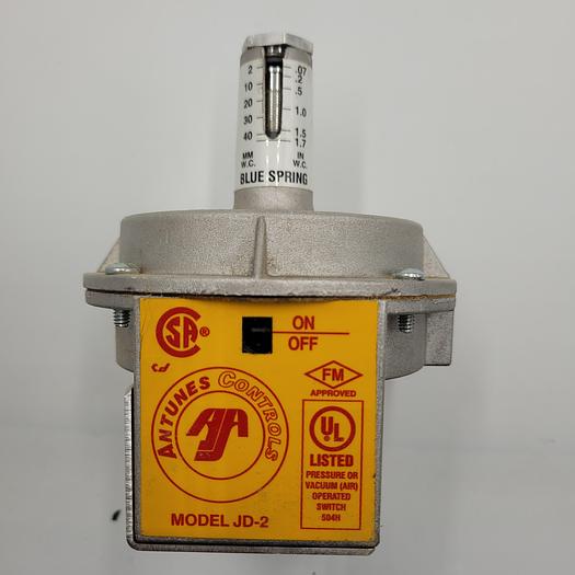 Used ANTUNES CONTROLS JD-2 BLUE .07" - 1.47" WC PART 801111301