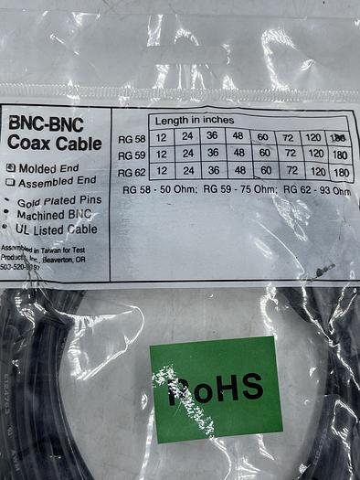 Used BNC-BNC Coax Cable 