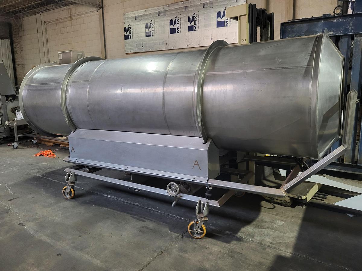 Used Seasoning drum, Stainless steel 14' long