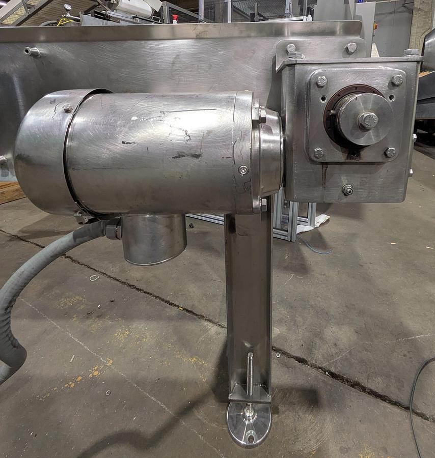 Used stainless steel conveyor 10' long 12" wide