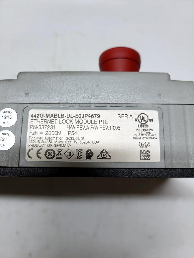 Allen-Bradley (Rockwell Automation) 442G-MABLB-UL-E0JP4679 nameplate