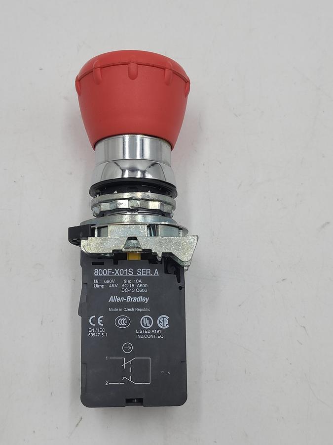Used Allen Bradley 800F-X01S / 800F-X10 Contact Rotary Switch