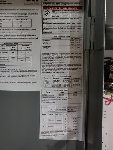 Square D Schneider Electric 8538SCG14V81A22FF4H30P42T Ser.K