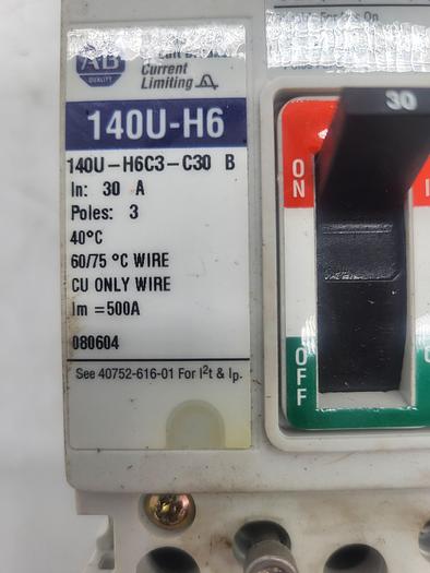 Used Allen-Bradley 140U-H6C3-C30 Ser.B