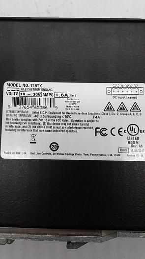 Used Red Lion N-Tron 716TX Managed Ethernet Switch