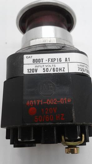 Used Allen-Bradley 800T-FXP16 A1 120V