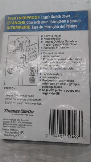 Carlon Toggle Switch Cover E98TSCN