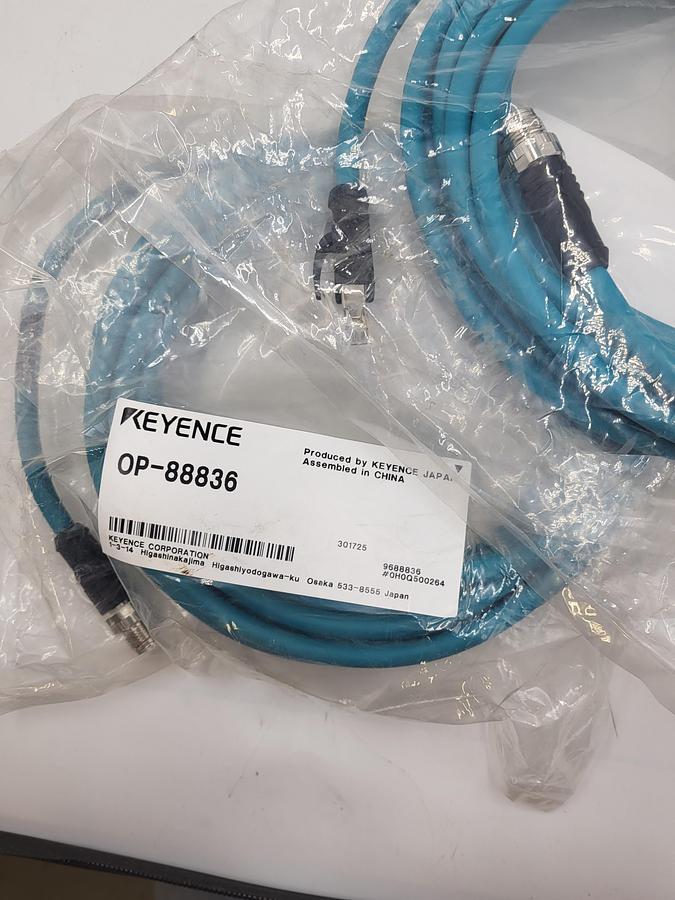 Keyence op-88836 Ethernet connection cable *NEW in bag**
