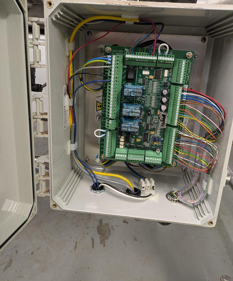 Used Safeline metal detector model SL1500, stainless conveyor, pneumatic reject