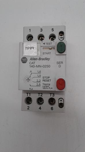 Used Allen-Bradley 140-MN-0250 Manuel Starter