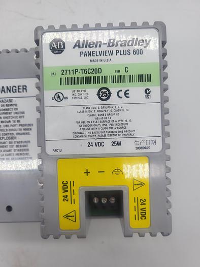 Used Allen-Bradley 2711P-T6C20D Ser.C Panel View Plus 600