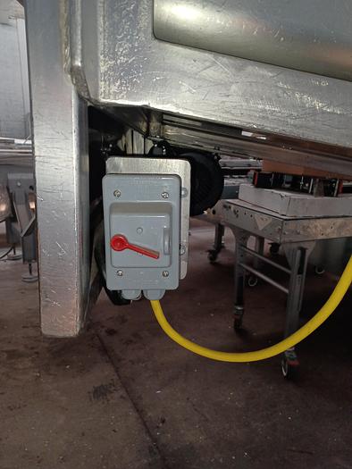 Used Stainless Steel cooling conveyor , wire belting  11 ' long 36" wide 