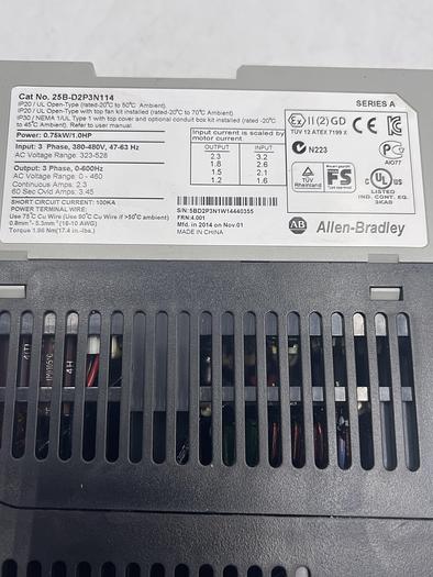 Used Allen-Bradley 25B-D2P3N114 Ser A 