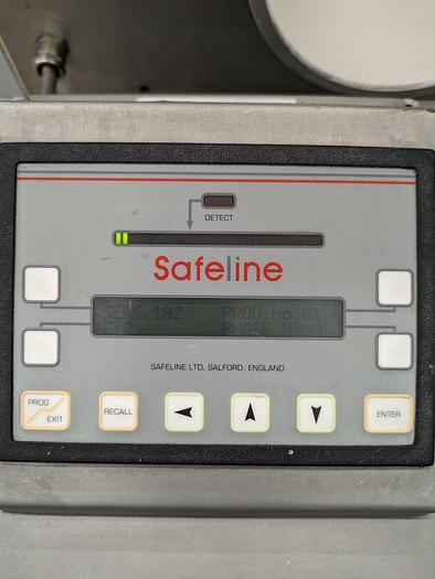 Used Safeline Metal detector 7" gravity feed