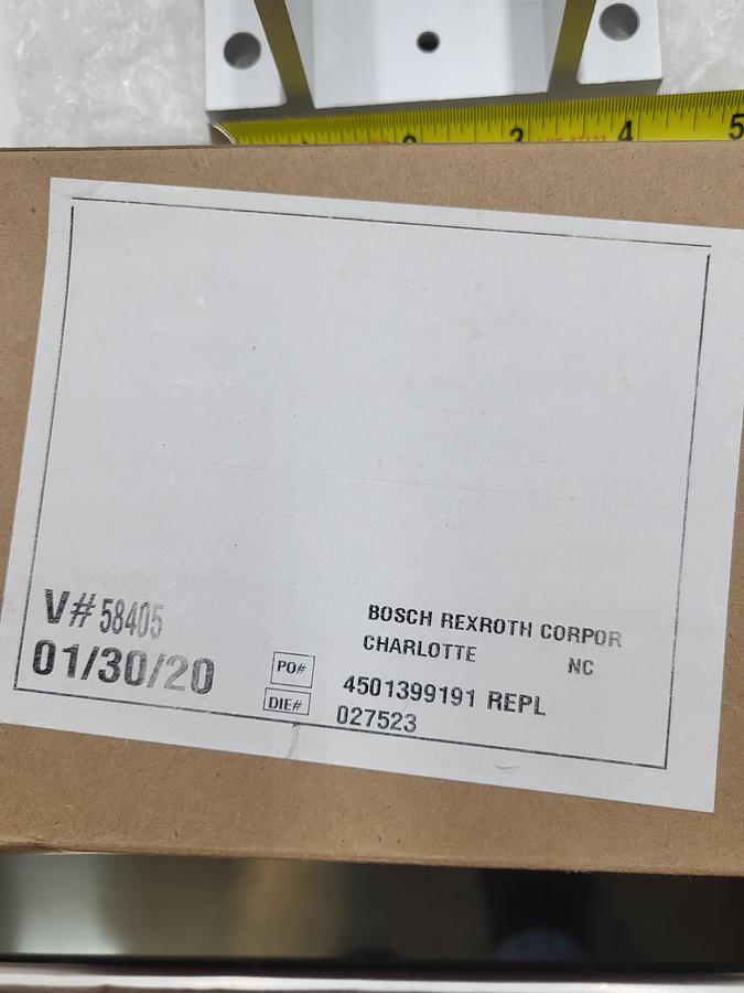 Rexroth Bosch 4501399191 / 027523 anodized extruded aluminum channel 6-5/8" long x 2-3/8" wide channel 4-1/4" base*NEW*