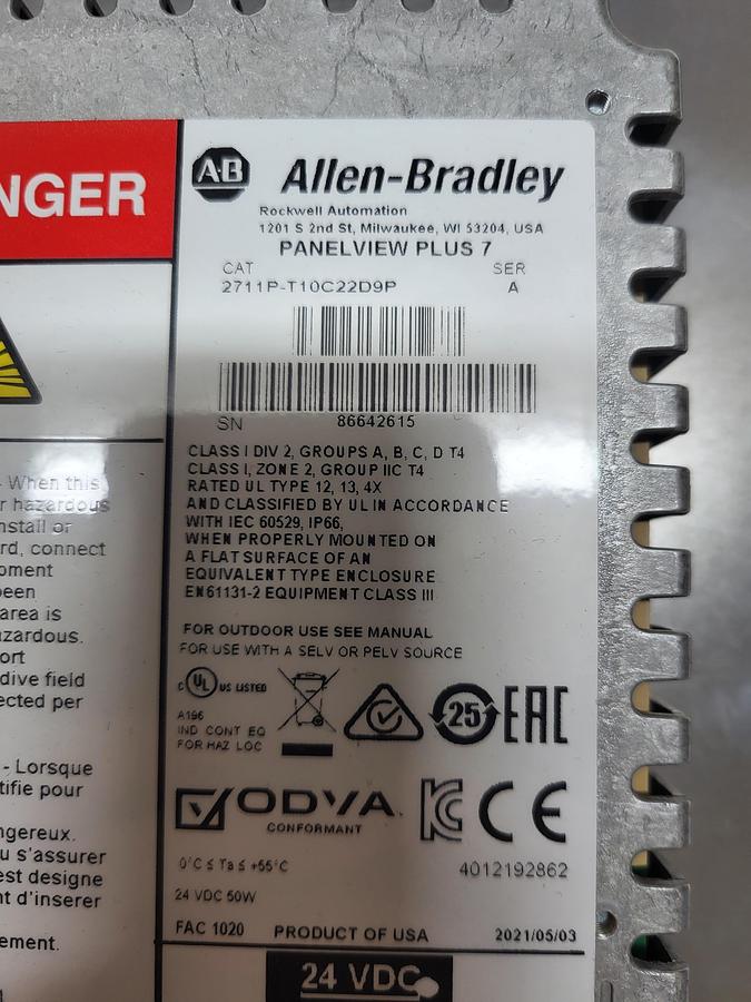 Allen-Bradley Panelview Plus 7 2711P-T10C22D9P Ser.A NEW! not in box