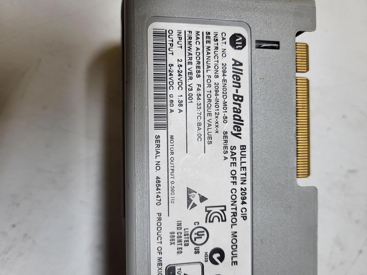Used Allen-Bradley Bulletin 2094-EN02D-M01-S0 Ser.A Cip