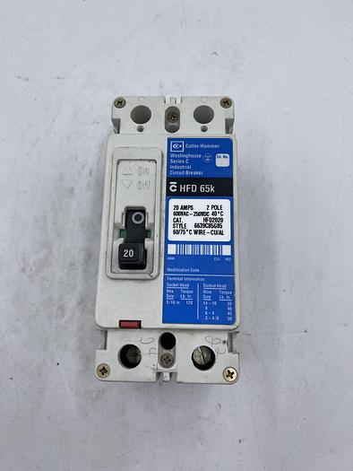 Used CUTLER HAMMER HFD2020