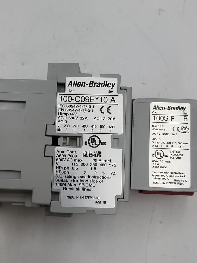 Used Allen Bradley 100S-C09EJ14C contactor motor control