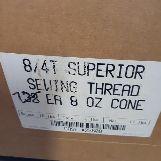 Used 8/4T superior sewing thread 32 cones (8 oz. / cone) used on Newlong NP-7A sewing machine *NEW 7 CONES OF THREAD*
