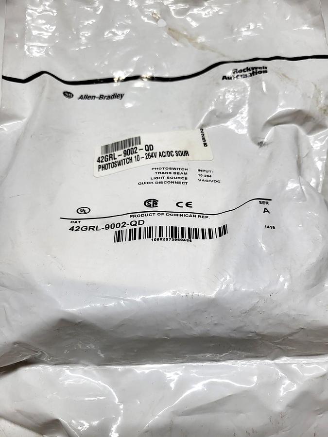 Allen-Bradley / Rockwell Automation 42GRL-9002-QD nameplate