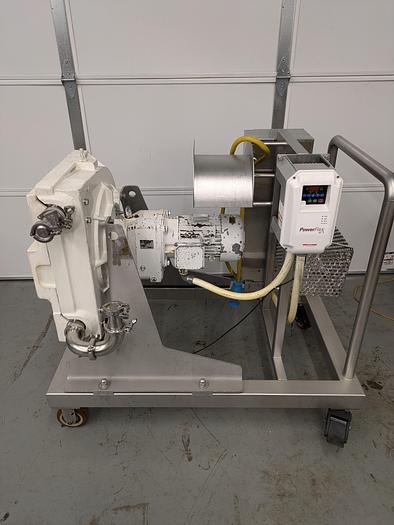 Used Watson Marlow 840 series Hygienic peristaltic pump, variable speed. on casters