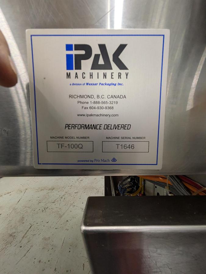 Used WEXXAR BEL IPAK TF-100Q Tray Former