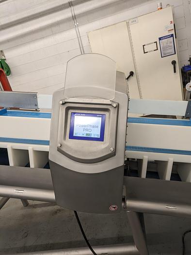 Used safeline metal detector, conveyor, intralox