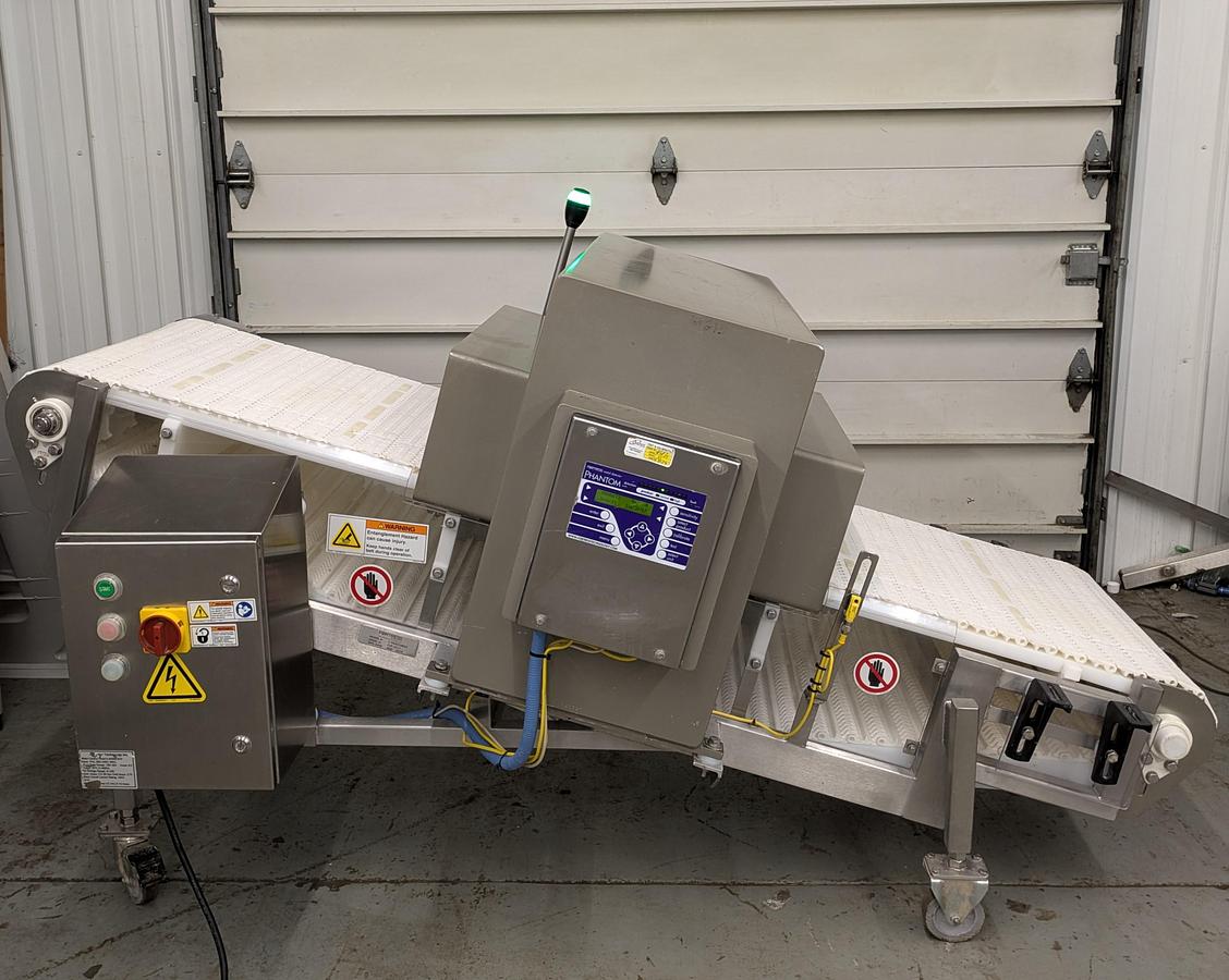 Used Fortress phantom, metal detector, stainless conveyor