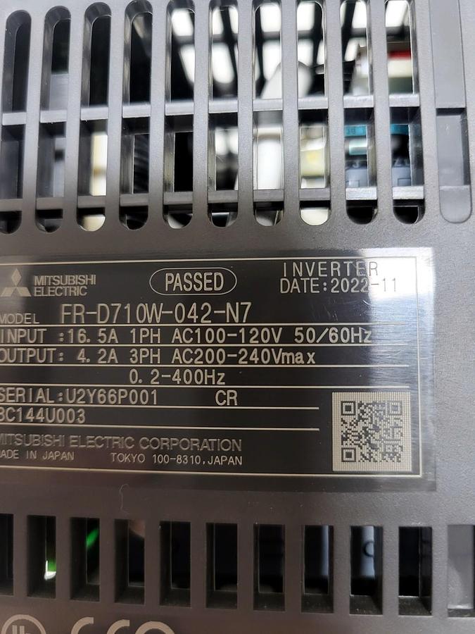 Mitsubishi Electric FR-D710W-042-N7 nameplate