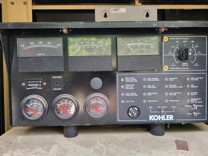 Used Kohler 30RZD 33KW Single phase 138 amp 120/240v natural gas/ propane generator