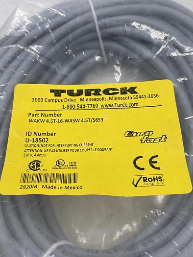 TURCK WAKW 4.5T—16-WASW 4.5T/S653